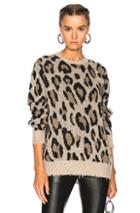 R13 Leopard Cashmere Crewneck Sweater In Animal Print,neutrals