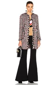 Giambattista Valli Long Tweed Jacket In Purple,abstract