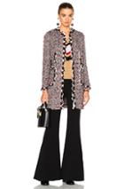 Giambattista Valli Long Tweed Jacket In Purple,abstract