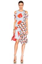 Suno Fwrd Exclusive Asymmetrical Dress In Abstract,blue