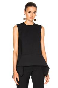 Victoria Victoria Beckham Sleeveless Drape Top In Black