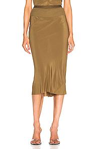 Rick Owens Knee Length Skirt In Green,neutral