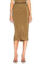 Rick Owens Knee Length Skirt In Green,neutral