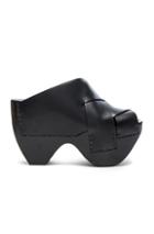 Acne Studios Leather Callie Heels In Black