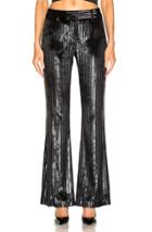 Smythe Velvet Bootcut Pant In Black,stripes
