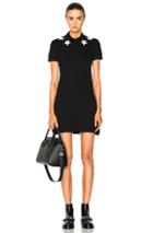 Givenchy Star Polo Shirt Dress In Black