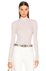 T By Alexander Wang Long Sleeve Turtleneck Top In Pink