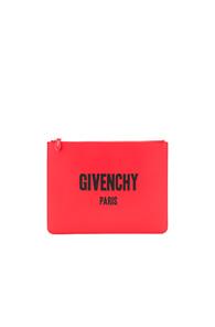 Givenchy Large Zip Pouch In Red