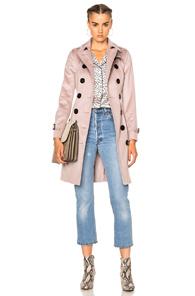 Burberry London Slim Trench Coat In Pink
