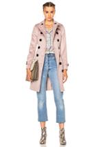 Burberry London Slim Trench Coat In Pink