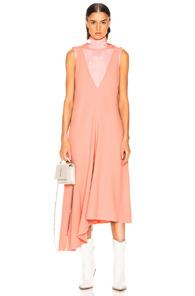 Tibi V-neck Draped Jumper In Pink