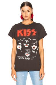 Madeworn Kiss Spring Tour '75 Tee In Black