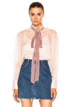 See By Chloe Tie Neck Blouse In Neutrals,pink
