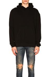 John Elliott Oversized Cropped Hoodie In Black