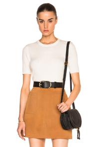Frame Denim Crew Sweater Top In White