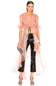 Johanna Ortiz Tamarindo Silk Organza Dress In Pink