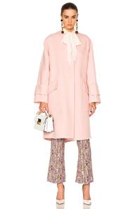 Roksanda Cavani Heavy Felted Wool Coat In Pink