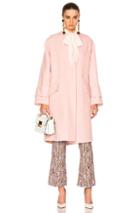 Roksanda Cavani Heavy Felted Wool Coat In Pink