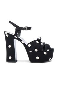 Saint Laurent Candy Platform In Black,geometric Print