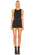 T By Alexander Wang Sleeveless Dress In Gray,yellow