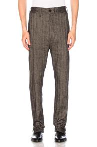 Ann Demeulemeester Trousers In Gray,stripes