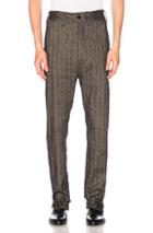 Ann Demeulemeester Trousers In Gray,stripes