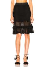 Jonathan Simkhai Ruffle Crochet Layered Mini Skirt In Black