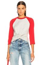 T By Alexander Wang High Twist Jersey Top In Gray,red
