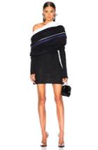 Y Project Off Shoulder Knit Dress In Black