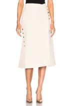 Prabal Gurung Crepe Crossover Chiffon Insert Skirt In Neutrals