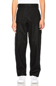 Comme Des Garcons Shirt Contrast Stitch Work Pant In Black