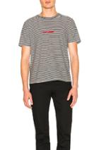 Saint Laurent Striped Tee In Black,stripes,white