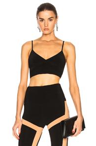 Norma Kamali Slip Sports Bra Top In Black