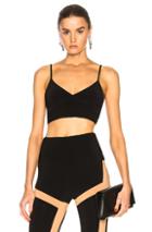 Norma Kamali Slip Sports Bra Top In Black
