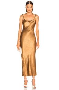 Georgia Alice Bow Dress In Metallic