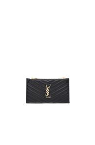 Saint Laurent Double Zip Wallet In Black