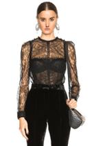 Givenchy Lace Patchwork Blouse In Black