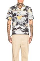 Valentino Hawaiian Shirt In Gray,tropical
