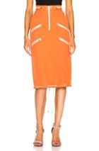 Calvin Klein 205w39nyc Zip Detail Skirt In Orange