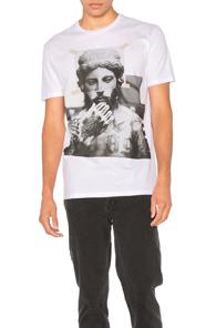 Neil Barrett Tattooed Statue Tee In White