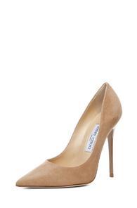 Jimmy Choo Anouk Suede Pump In Neutrals