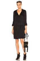 Raquel Allegra Ruffle Neck Dress In Black