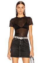 Helmut Lang Mesh Baby Tee In Black