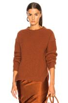Rick Owens Fisherman Round Neck Sweater In Brown