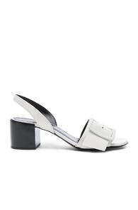 Jil Sander Patent Leather Heels In White