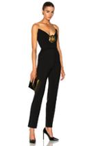 Oscar De La Renta Strapless Jumpsuit In Black