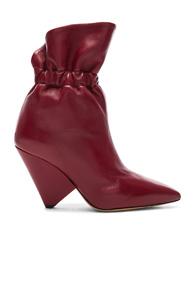 Isabel Marant Leather Lileas Boots In Red