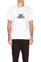 Oamc Numeral Tee In White