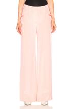 Cushnie Et Ochs Silk Crepe Trousers In Pink