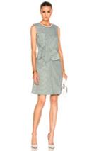 Victoria Victoria Beckham Double Knot Dress In Green,stripes,white